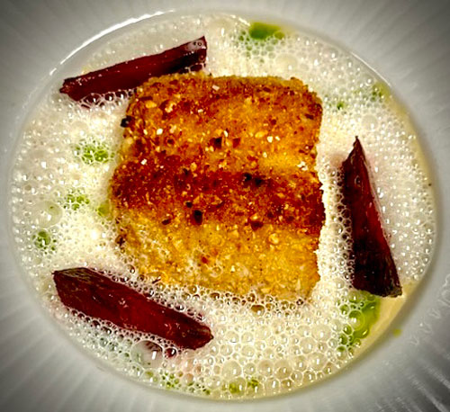 Hazelnut Mahi Mahi with Grilled Beets Hazelnut Mahi Mahi with Grilled Beets