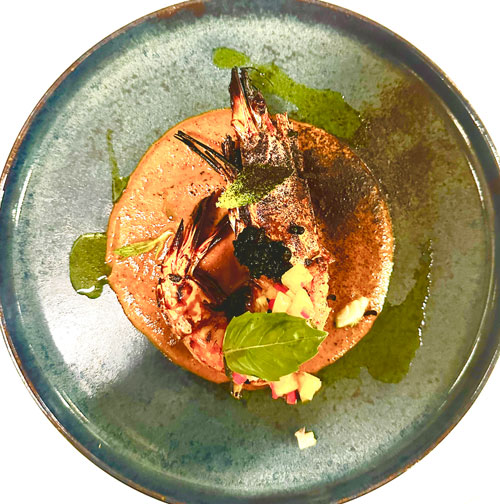 Charred Prawns with Anchovy Neonata Charred Prawns with Anchovy Neonata